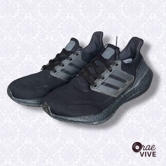 adidas Shoes - Adidas UltraBoost 21 All Black Triple Black Womens 8.5 Running Shoes